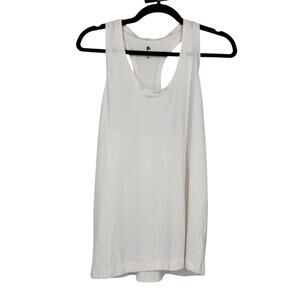 NWOT Flint Park White Volley Tennis Scoop Neck Wide Strap Racerback Tank Size L